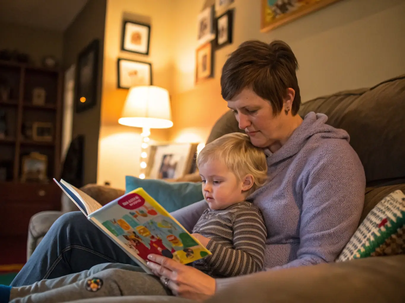 A concerned parent looking at their child with a thoughtful expression, symbolizing planning for their future education with life insurance.